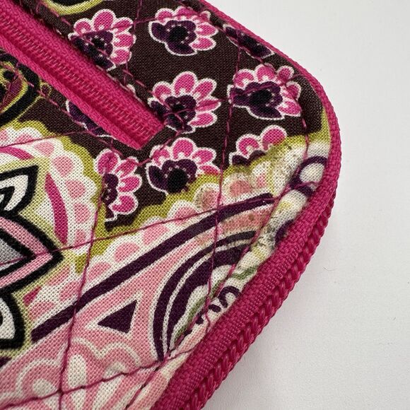 Vera Bradley Bowler Bag + Wallet Very Berry Paisley Retired Floral Pattern Pink - Picture 9 of 13